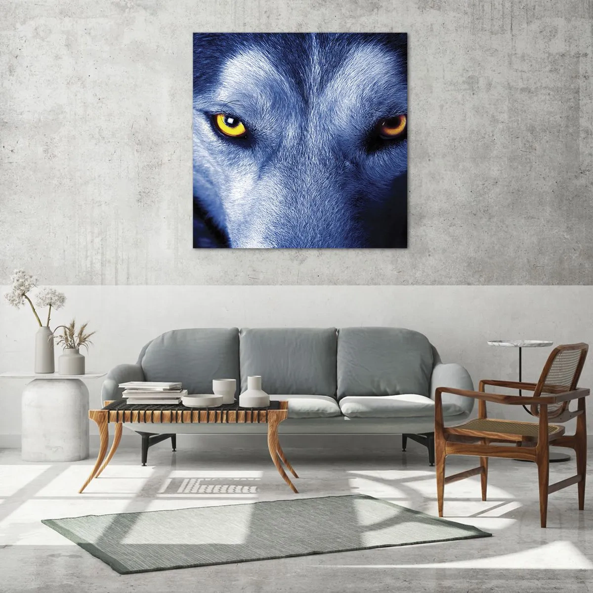 Glass picture - Mesmerising Look - 40x40 cm