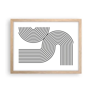 Poster in light oak frame - On the Curve - 40x30 cm