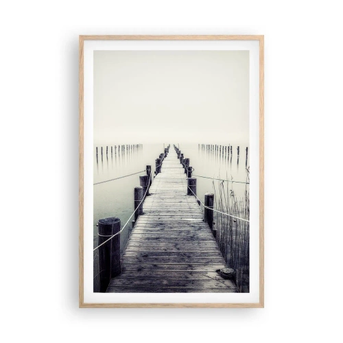 Poster in light oak frame - Immerse Yourself in Peace - 61x91 cm