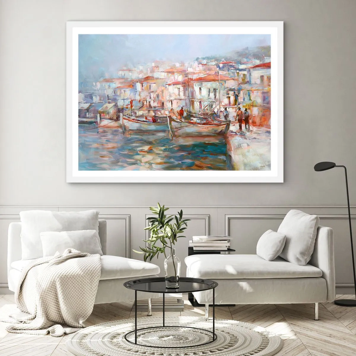 Poster in white frmae - Holidays in Pastel - 100x70 cm