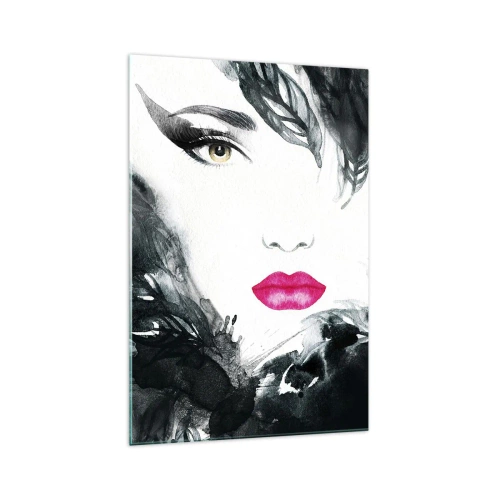 Glass picture - Watch out for Femme Fatale! - 70x100 cm