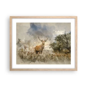 Poster in light oak frame - Dignity - Strength - Majesty - 50x40 cm