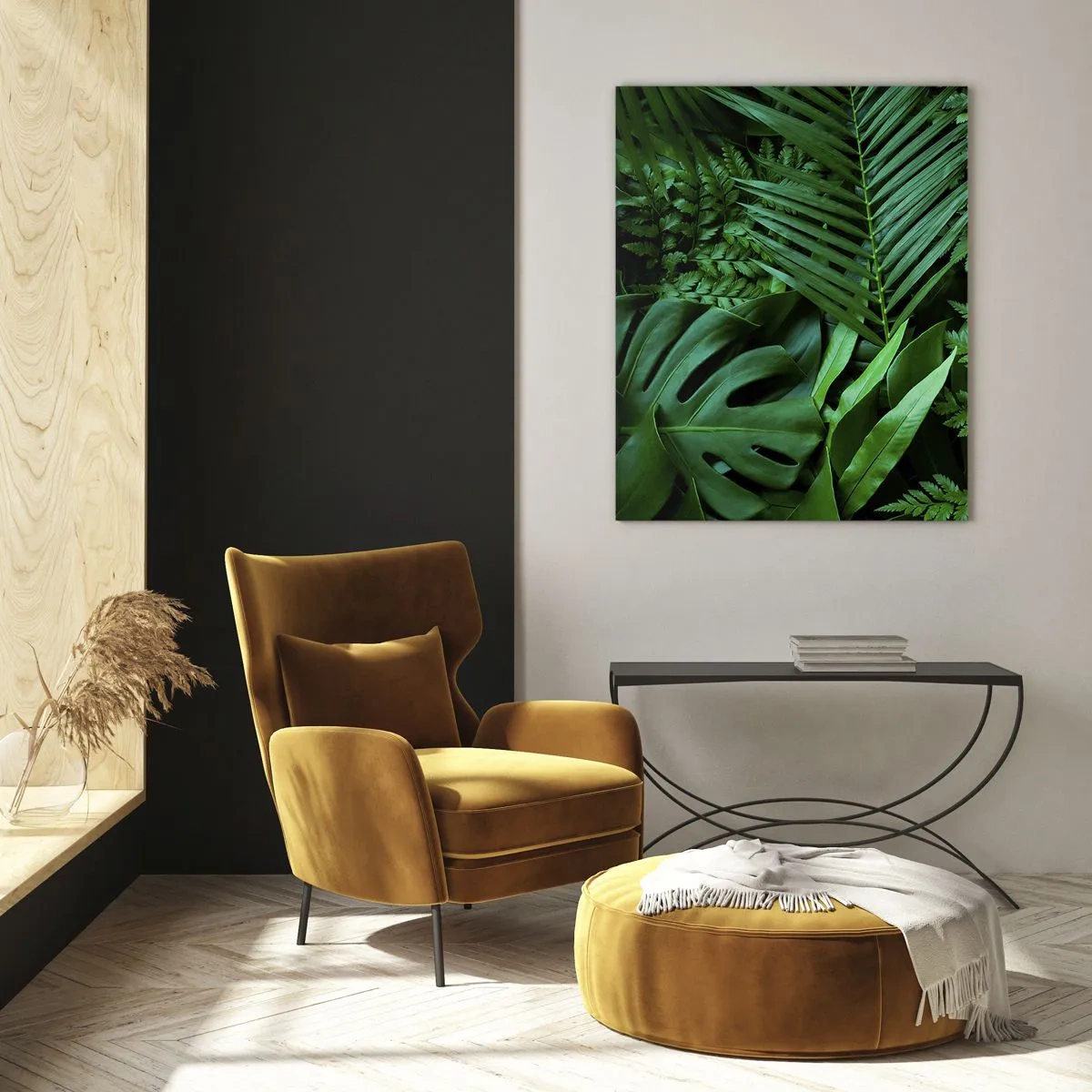 Glass picture - In a Green Hug - 50x70 cm
