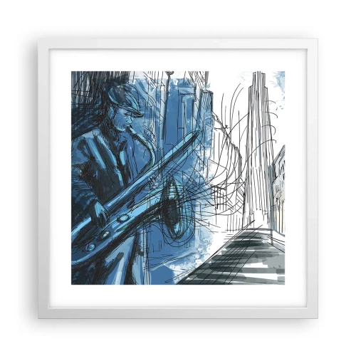 Poster in white frmae - City Rhapsody - 40x40 cm