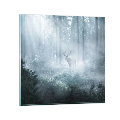 Glass picture - Morning Round of the Estate - 30x30 cm