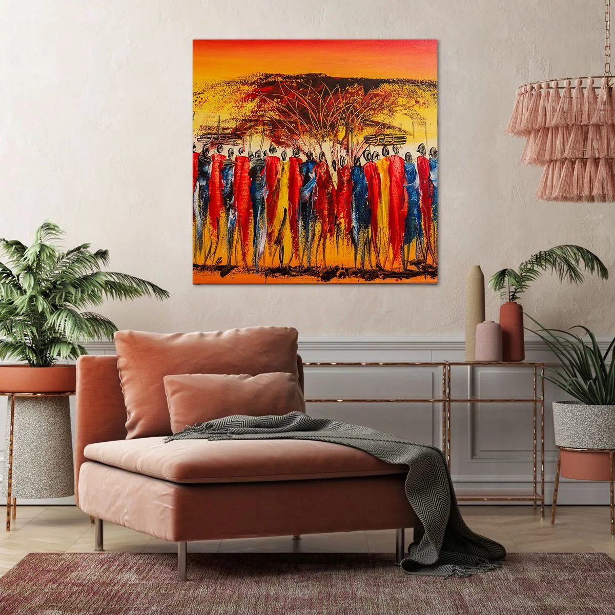 Canvas picture - Marching in the Rhythm of Tam-tam - 50x50 cm
