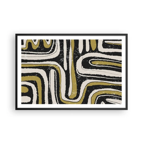 Poster in black frame - Compositions: Tracks and Alleys - 91x61 cm