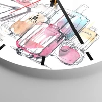 Clock face with lines