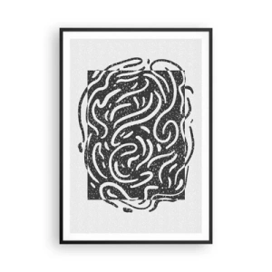 Poster in black frame - Abstract: Dance of Joy - 70x100 cm