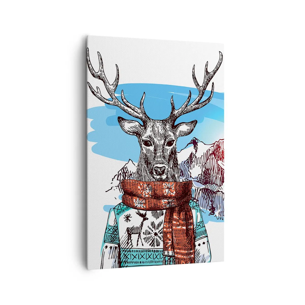 Canvas picture - Even a Deer Is Not Cold - 80x120 cm
