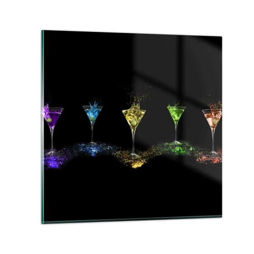Glass picture - Colours of Joy in Crystal Glass - 50x50 cm