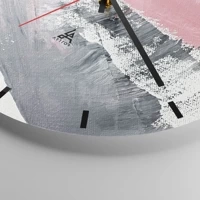 Clock face with lines