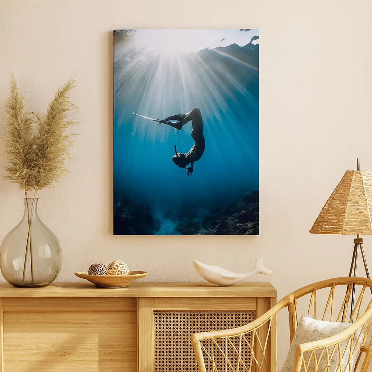 Canvas picture - Underwater dance - 50x70 cm