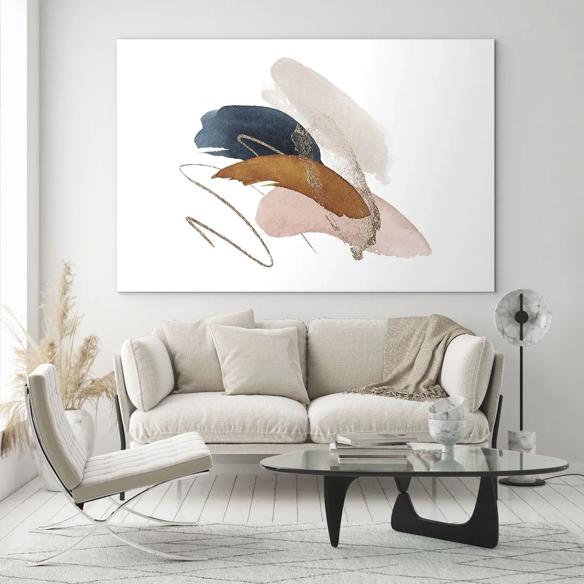 Glass picture - Composition with Wings - 120x80 cm