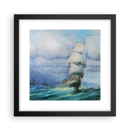 Poster in black frame - Happy Winds - 30x30 cm