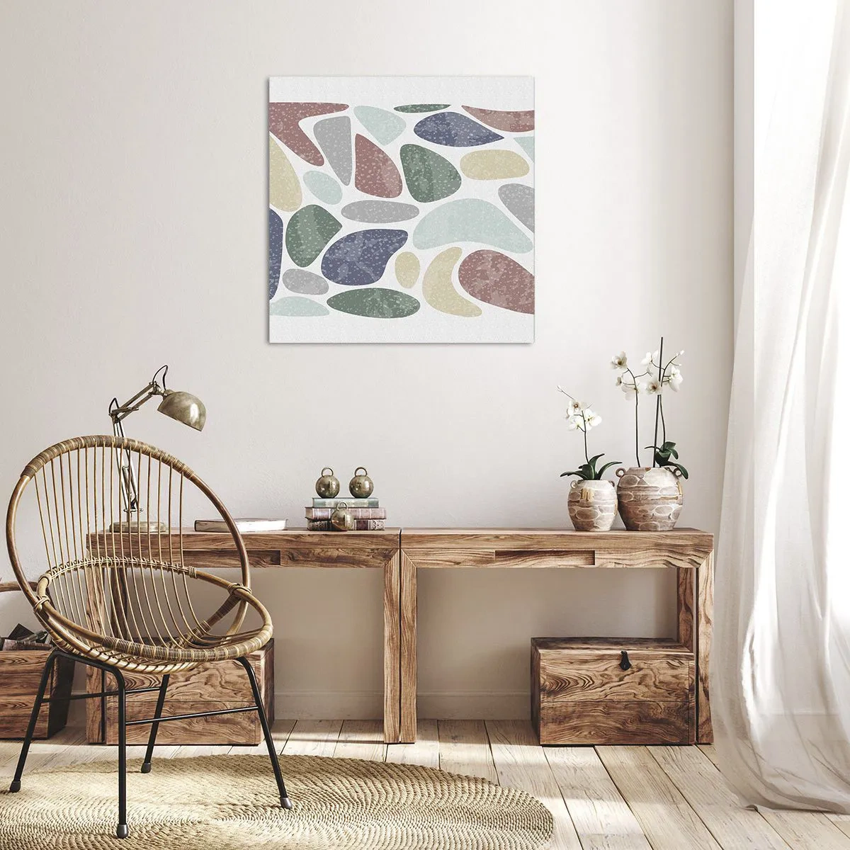 Canvas picture - Mosaic of Powdered Colours - 60x60 cm