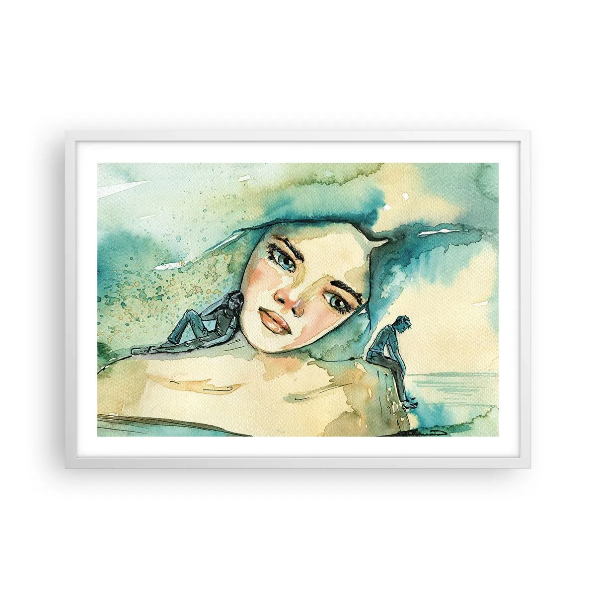 Poster in white frmae - Am I Blue? - 70x50 cm