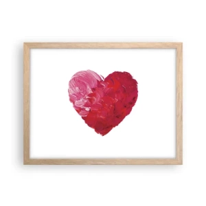 Poster in light oak frame - All You Need Is Love - 40x30 cm
