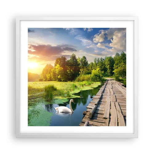 Poster in white frmae - Summer Everywhere - 50x50 cm