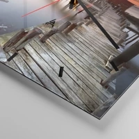 Clock face with lines