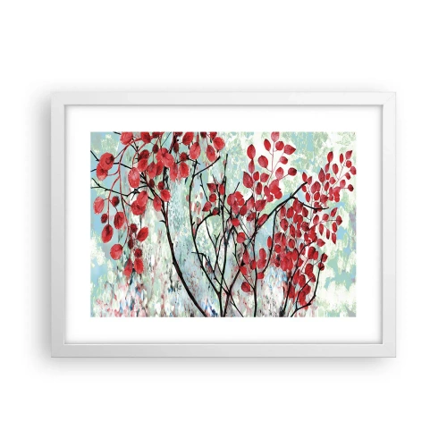 Poster in white frmae - Tree in Scarlet - 40x30 cm