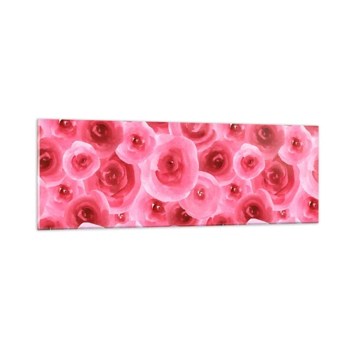 Glass picture - Roses at the Bottom and at the Top - 90x30 cm