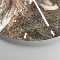 Clock face with lines