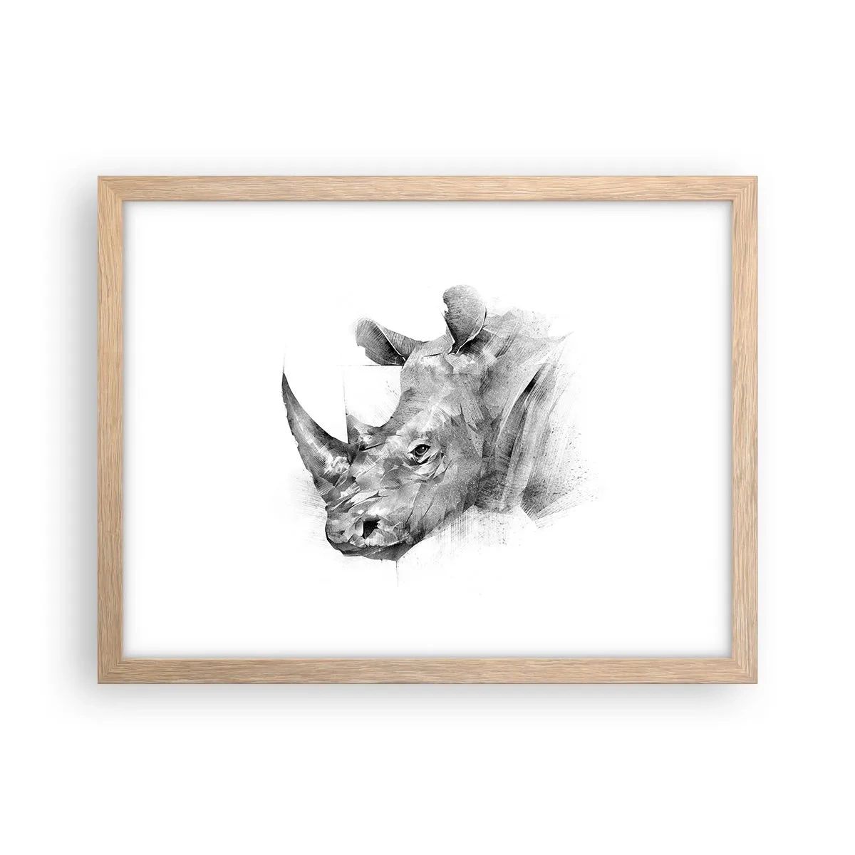Poster in light oak frame - African Portrait - 40x30 cm