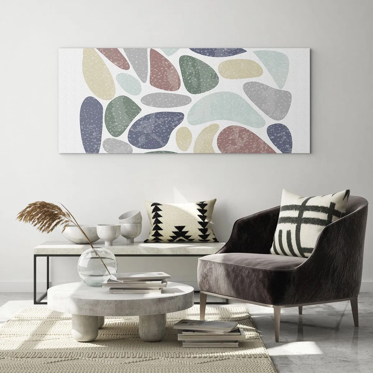 Glass picture - Mosaic of Powdered Colours - 160x50 cm