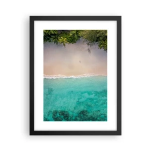 Poster in black frame - Paradise Beach - 30x40 cm