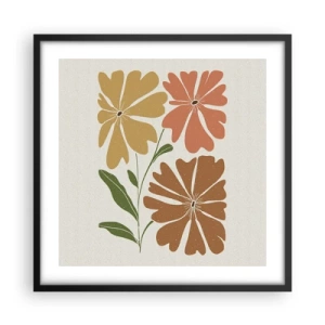 Poster in black frame - Nature and Geometry - 50x50 cm