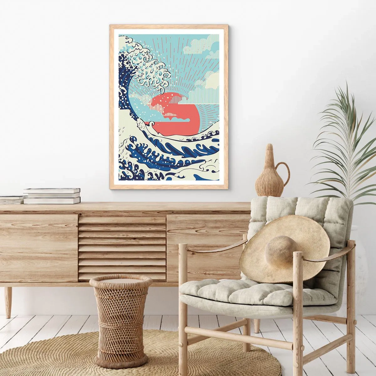 Poster in light oak frame - From Japanese Inspirations - 30x40 cm