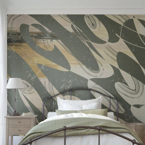 Custom Wallpaper Premium Sand - Rhytmic Abstract - Abstraction, Modern, Aged