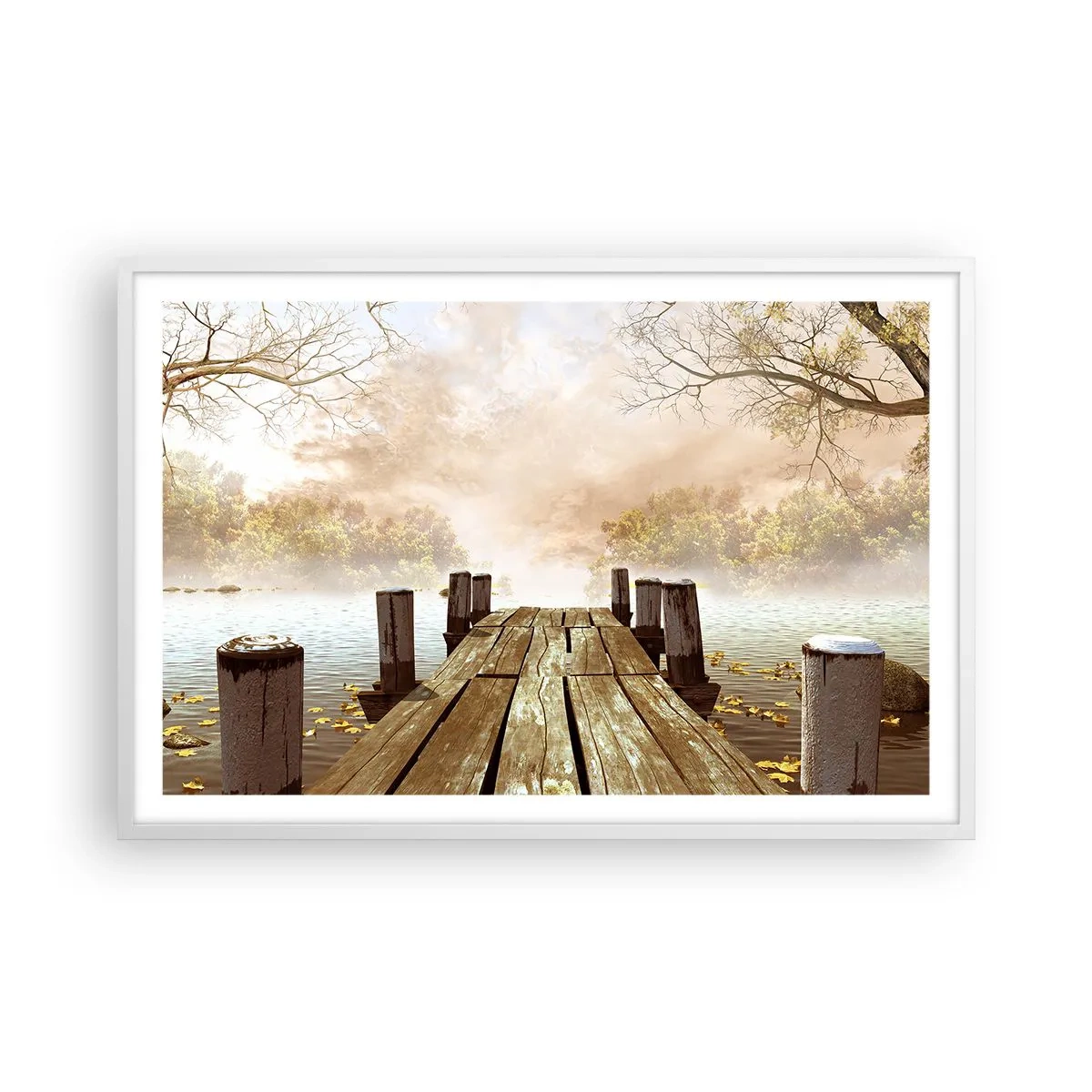 Poster in white frmae - Gentle Sadness of Autumn - 91x61 cm