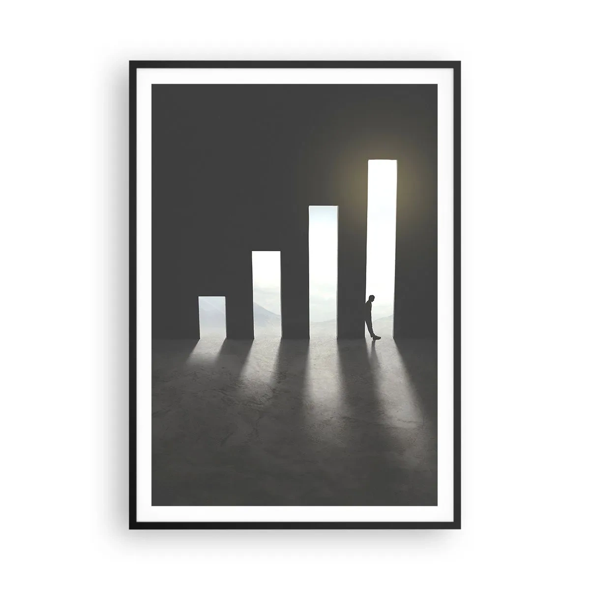 Poster in black frame - Success - Impression - 70x100 cm