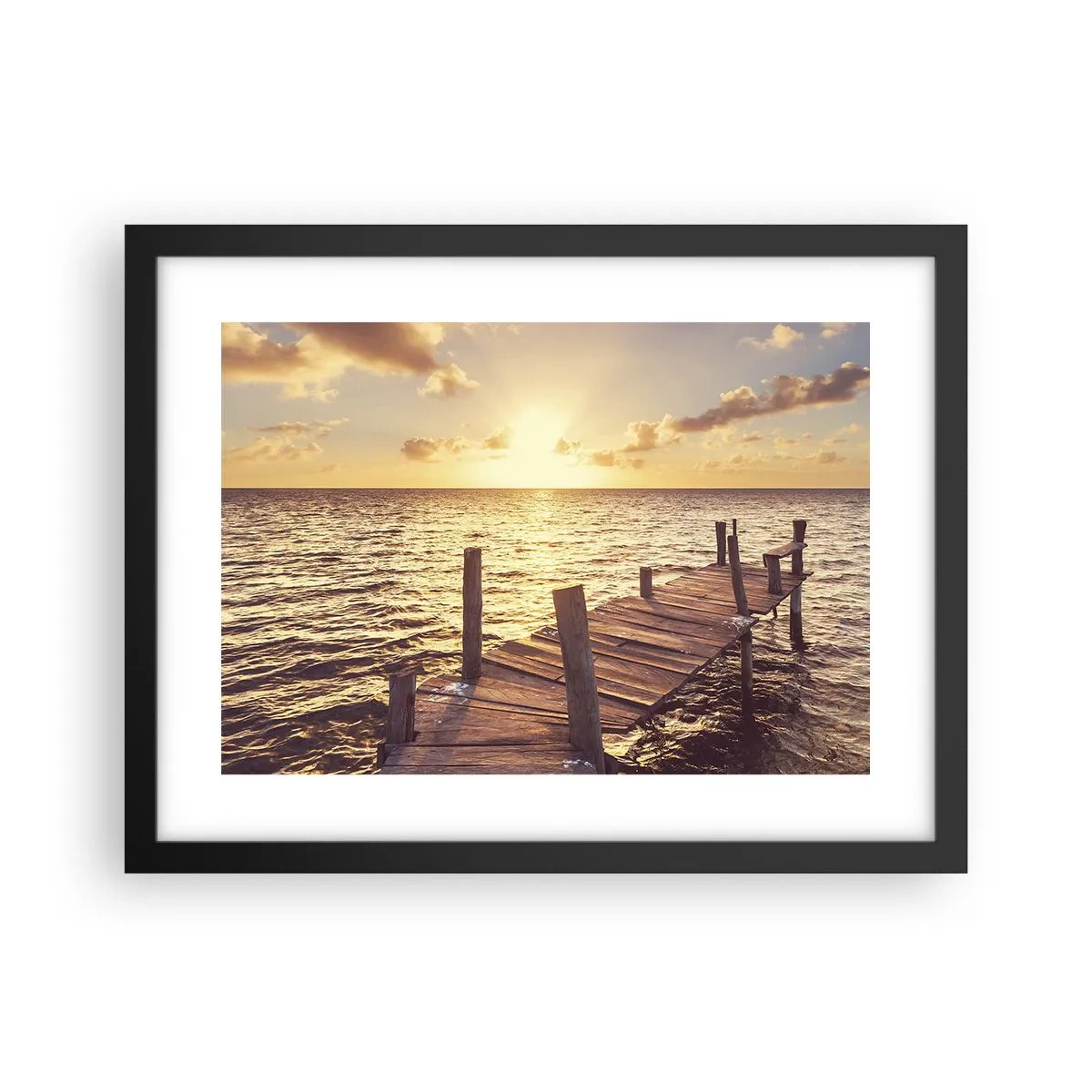 Poster in black frame - Golden Land of Tranquility - 40x30 cm