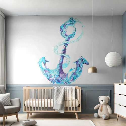 Self-Adhesive Photo Wallpaper Deluxe Sticker - Trustee of the Sea - Abstraction, Anchor, Sea - 200x140 cm
