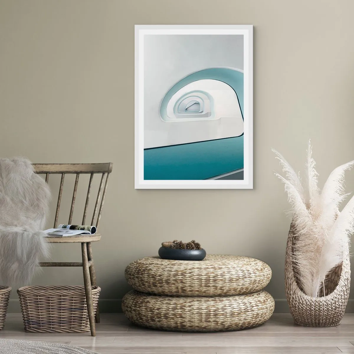 Poster in white frmae - To the Bottom of Blue - 61x91 cm