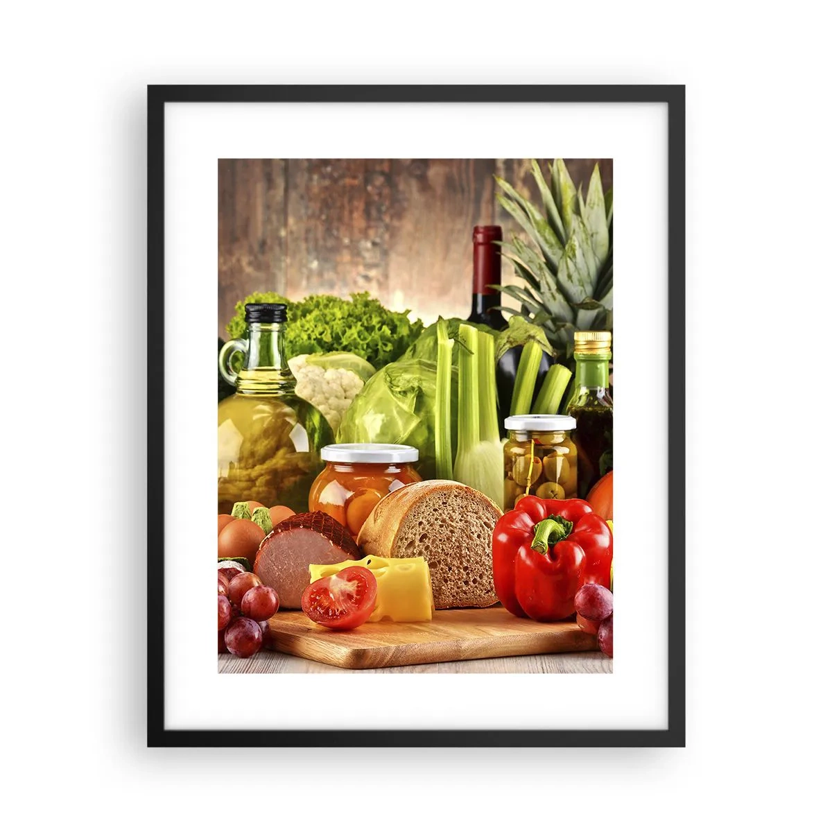 Poster in black frame - Smoked, Baked, Marinated - 40x50 cm