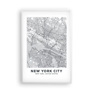 Poster in white frmae - Anatomy of Metropolis - 61x91 cm