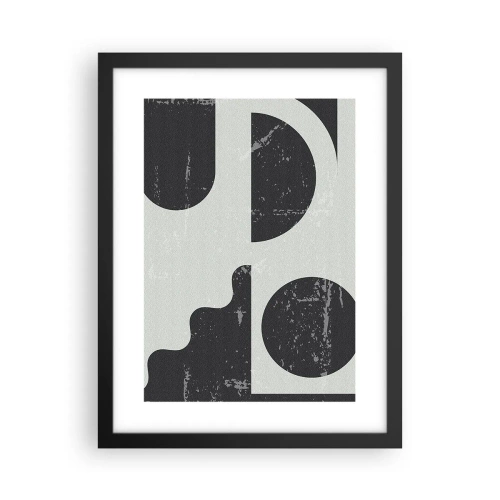 Poster in black frame - Composition Above and Under - 30x40 cm