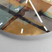 Clock face with lines
