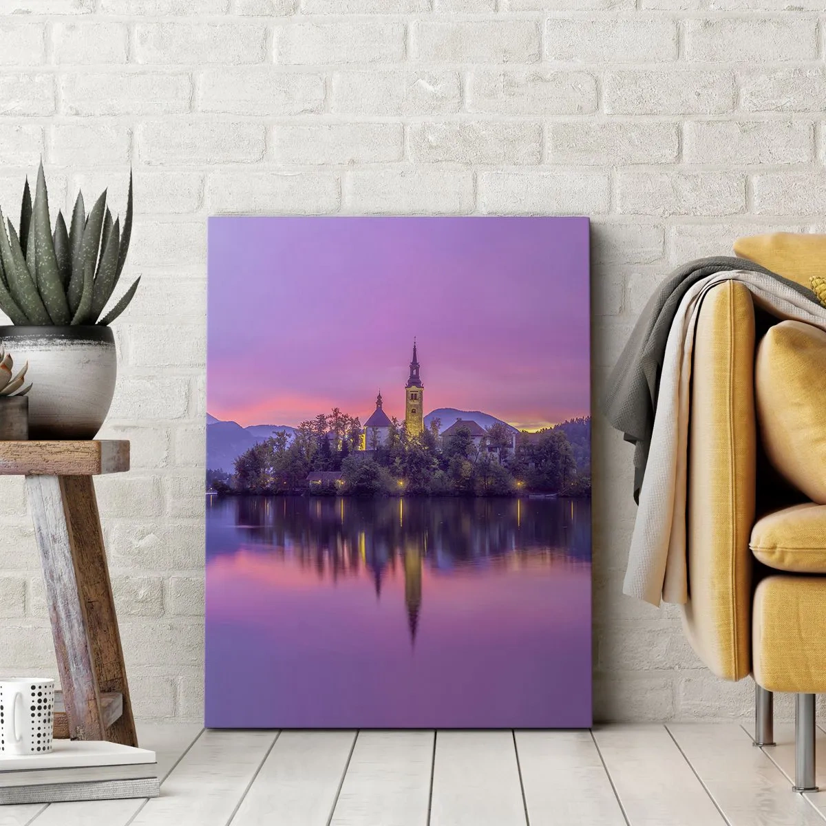 Canvas picture - Fairytale Island by Dusk - 65x120 cm