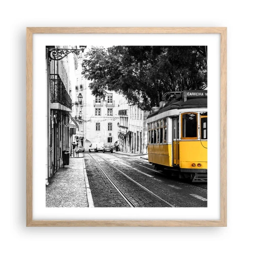 Poster in light oak frame - With Fado in the Background - 50x50 cm