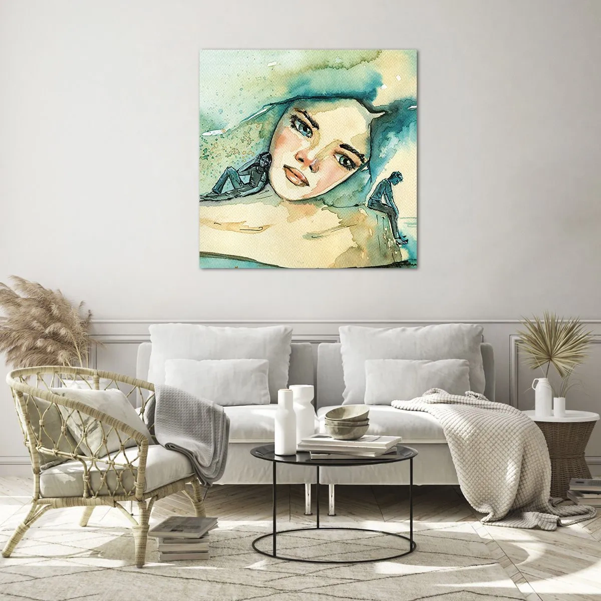 Glass picture - Am I Blue? - 30x30 cm