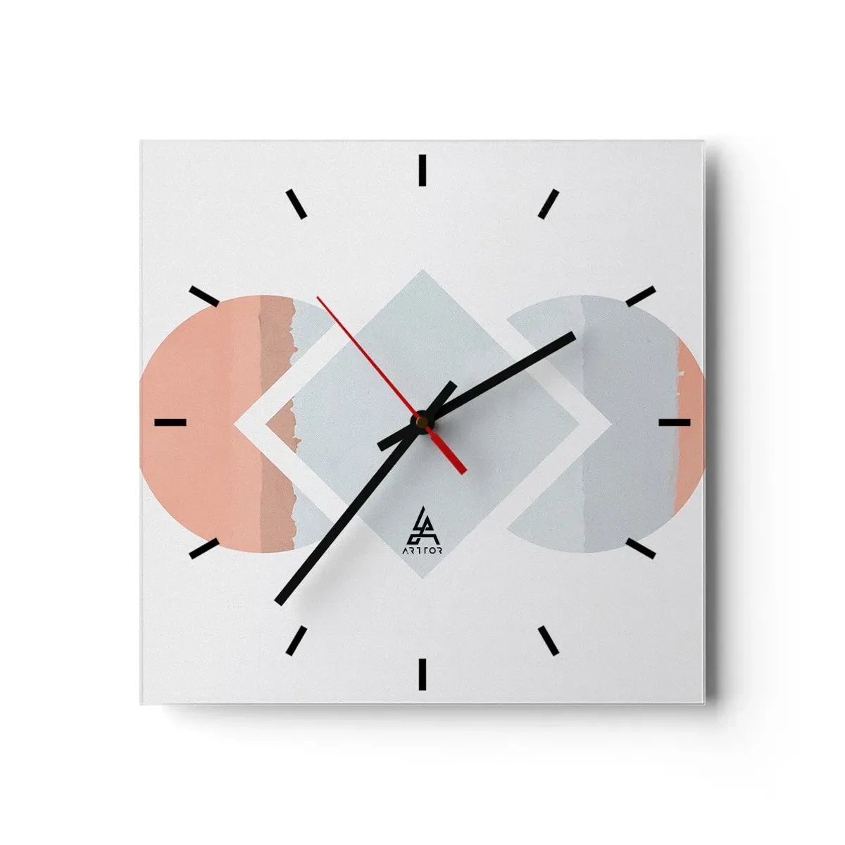 Wall clock - Clock on glass - Situation Is Clear - 40x40 cm