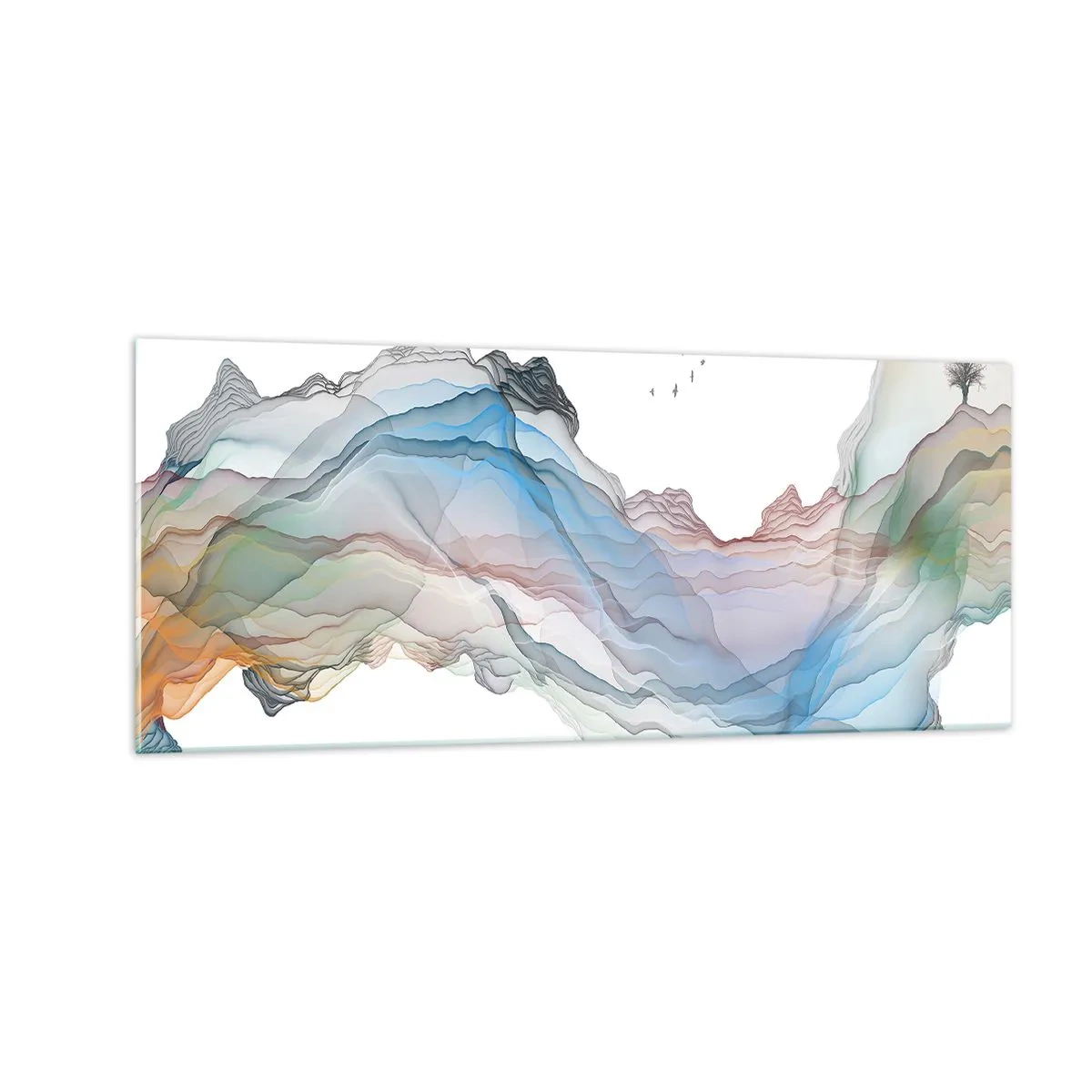 Glass picture - Towards Crystal Mountains - 100x40 cm
