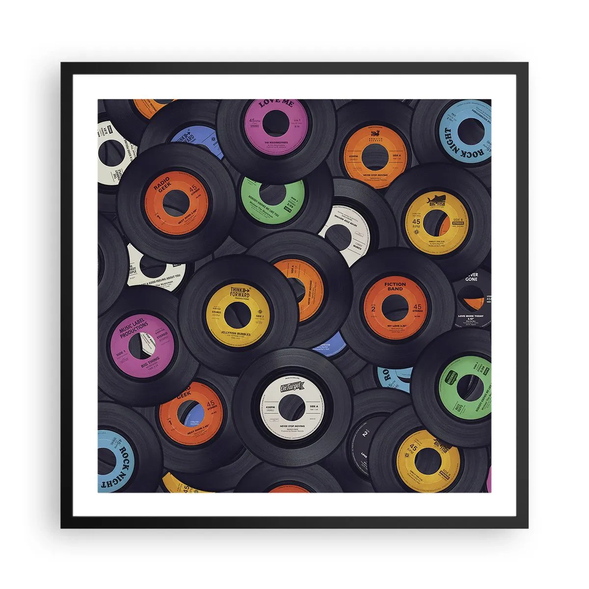Poster in black frame - Colours of Classics - 60x60 cm
