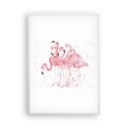 Poster in white frmae - Pink Power - 70x100 cm