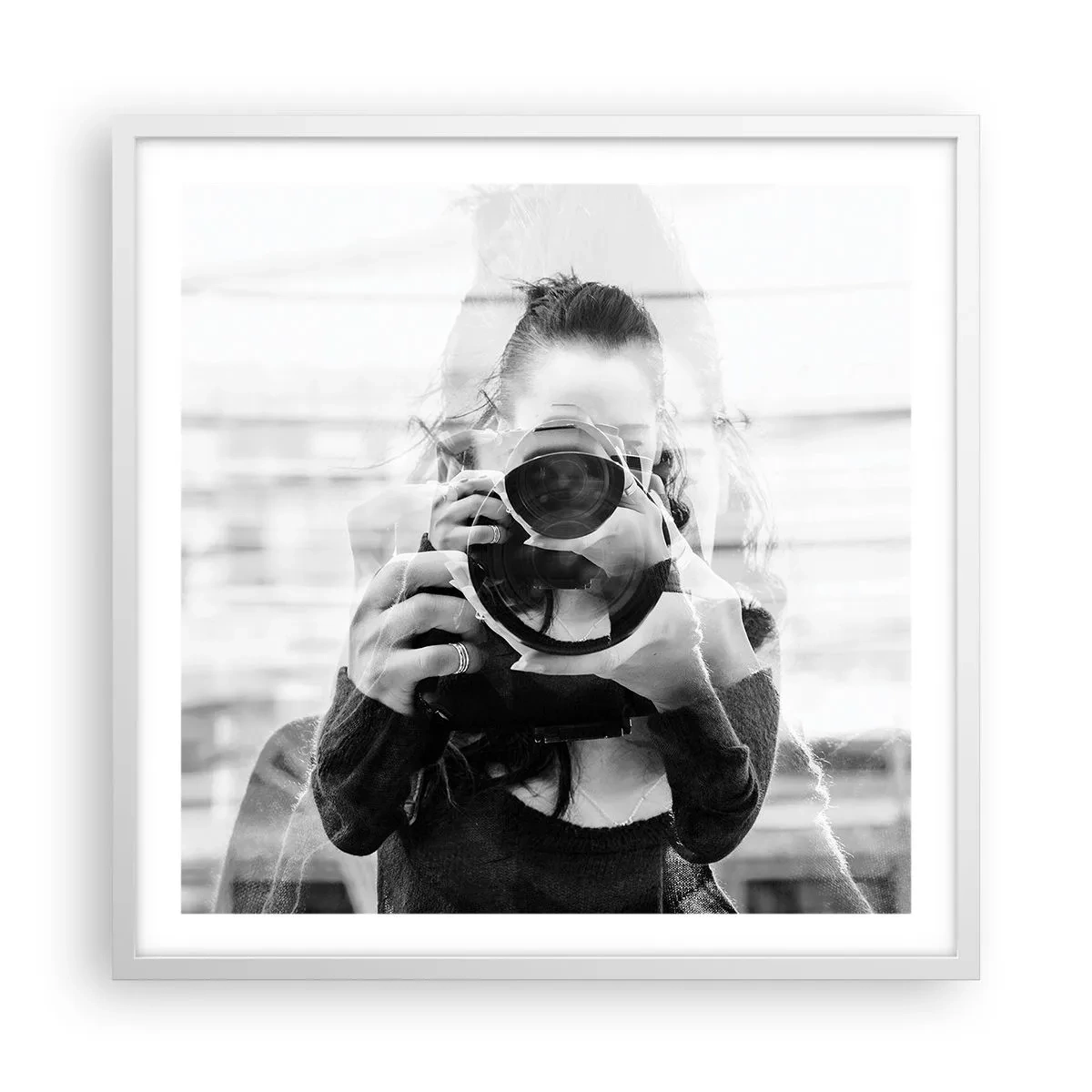 Poster in white frmae - Creator and the Creation - 60x60 cm
